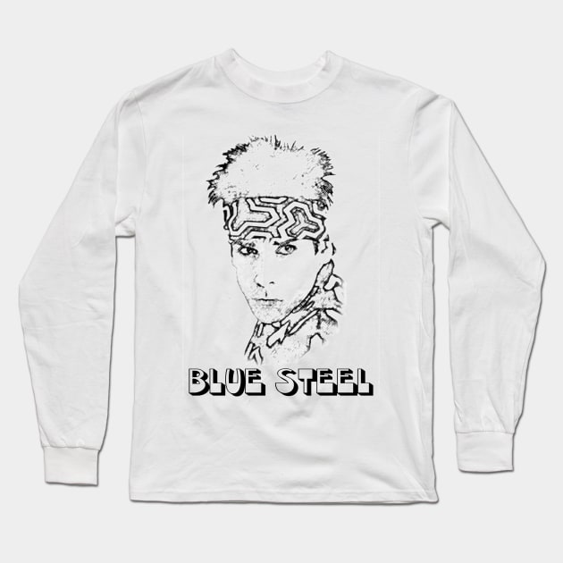 Blue Steel Long Sleeve T-Shirt by TEEVEETEES